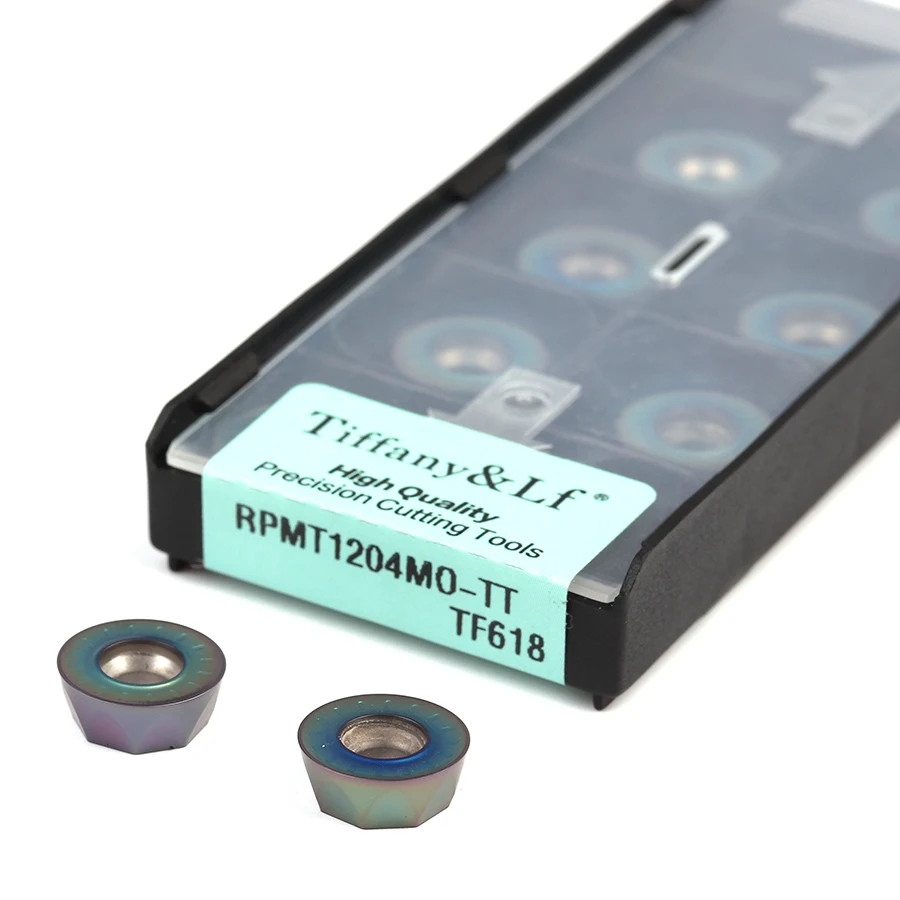 10 قطعة RPMT1204MO-TT TF618 الجولة تحول إدراج آلة خرط تعمل بالتحكم الرقمي بواسطة الحاسوب بالقطع أداة سبائك الصلب مقحمة تقطيع تصلب الصلب قاطعة المطحنة