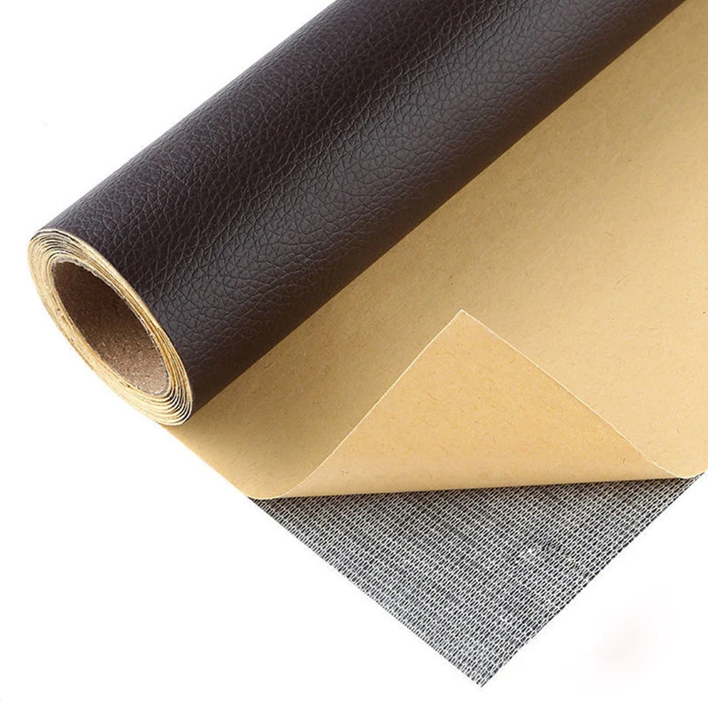 50x135cm Artificial PU Leather Self Adhesive Simulation Skin for Furniture Sewing Bag Sofa Car DIY Material Leather Chair Fabric