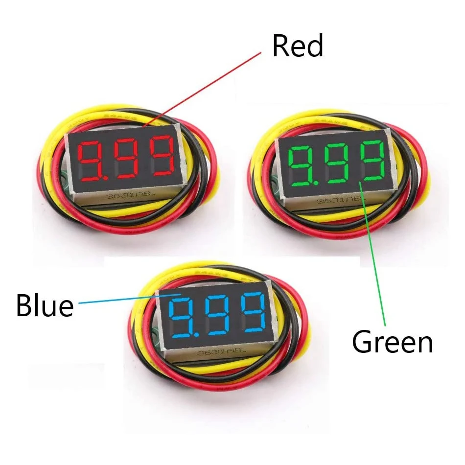 1PCS Mini Digital Voltmeter DC 0-30V 0.36 Inch LED Panel 3 Wires Mini Digital Voltmeter Voltage Tester Meter