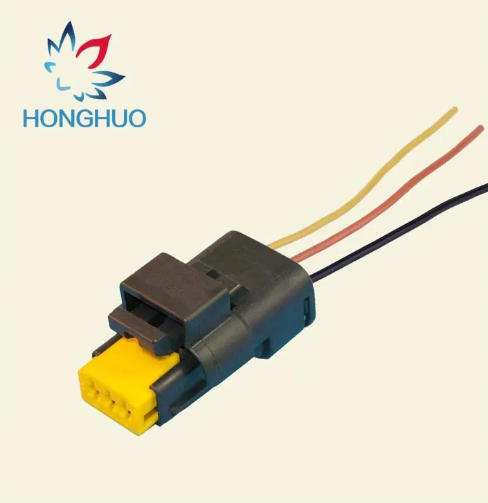 

3 Pin/Way Female Auto Socket Electric FCI Connector Plug With Pigtail For Delphi Rail Pressure 211PC032S0049