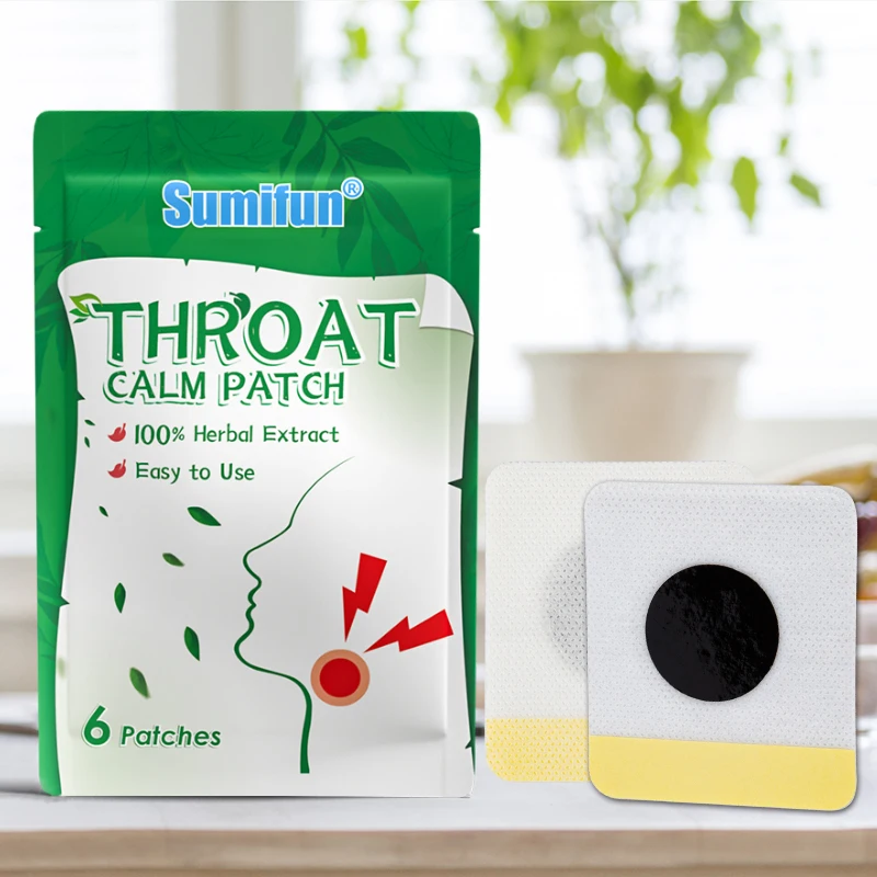 6/24/36/60Pcs Sore Throat Patch Treat Chronic Esophagitis Pharyngitis Medical Plaster Dry Throats Expectorant Cough Sticker Care