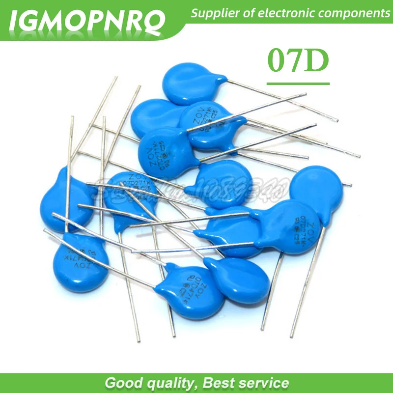 20PCS Varistor 7D151K 7D180K 7D181K 7D220K 7D270K 7D271K 7D330K 7D390K 7D391K 7D431K 7D470K 7D471K 7D680K piezoresistor