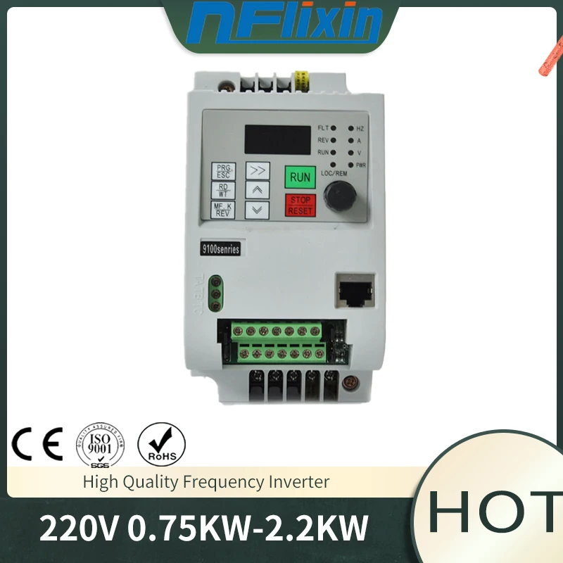 

SVD-ES Series Single Phase VFD Drive VFD Inverter Professional Variable Frequency Drive 1.5KW 2HP 220V 7A for Spindle Motor