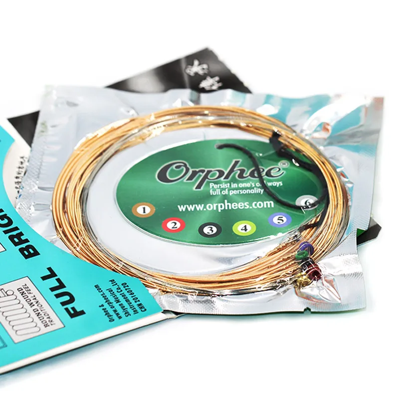 Orphee Strings for Acoustic Guitar QA Series Phosphor Bronze Windings Nano Coating Guitar Accessories