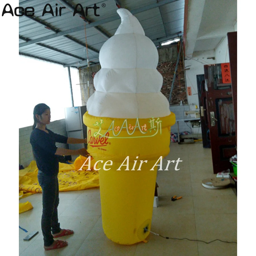 Popular 8ft/10ft/13ft Inflatable Ice Cream Model With Air Blower For Trade Show/Exhibition/Advertising Made By Ace Air Art