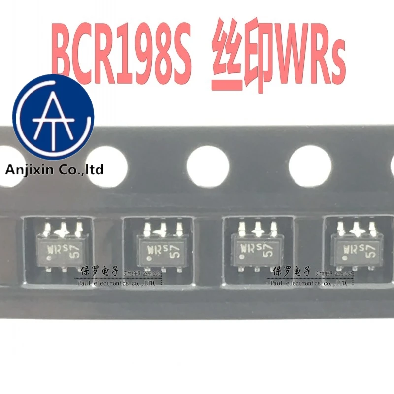 10pcs 100% orginal and new bipolar transistor BCR198S BCR198 silk screen WRs SOT-363 in stock