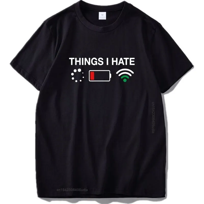 Things I Hate Tshirt Programmer Gamer Computer Nerd Funny T-Shirt Funny Joke Eu Size Tops Tee Camisas