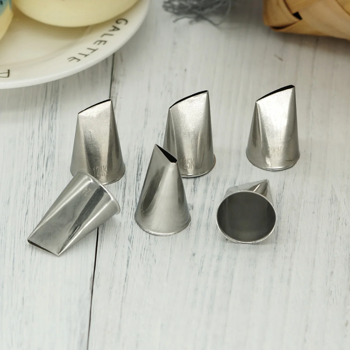 Rose Petal Piping Nozzle Korean Bean Paste Flower Icing Tips For Cake Cupcake Decorating Stainless Steel