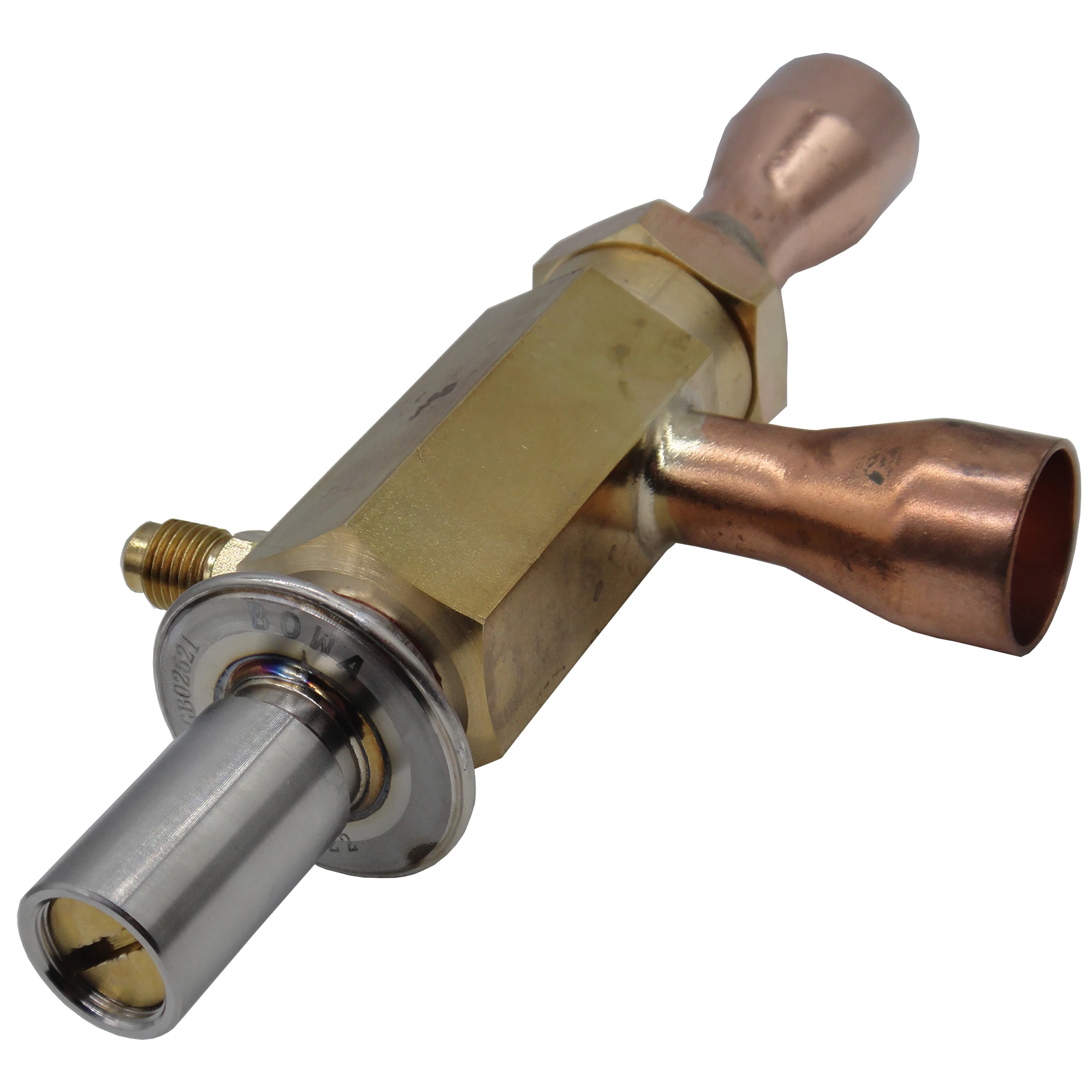 0~12 bar adjustable hot gas bypass valve with 22mm ODF is used to achieve constant evaporating and condensing pressure in HVAC/R