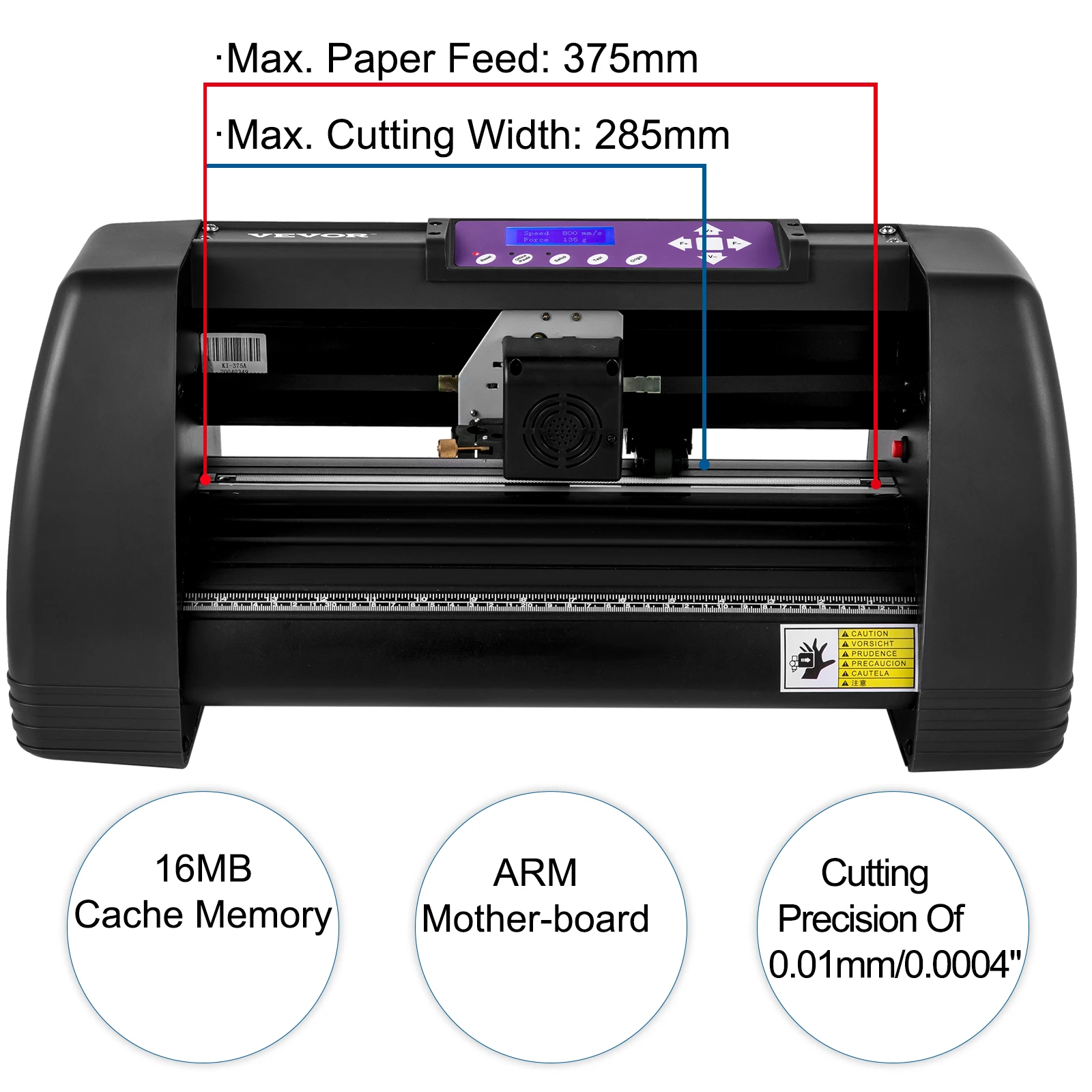 Imagem -04 - Vevor 14in Desktop Vinil Cortador U-disco Off-line 375 mm Painel Lcd Vinil Plotter w Signmaster Software Papel Cartão Gravura Machinen