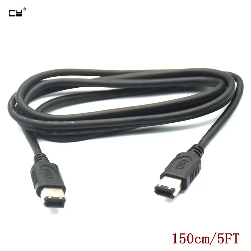 1394 6 Pin 6pin IEEE 1394 IEEE 1394 Firewire 400 6 6 iLink Cable IEEE 1394 1.5M Black 150cm 5ft