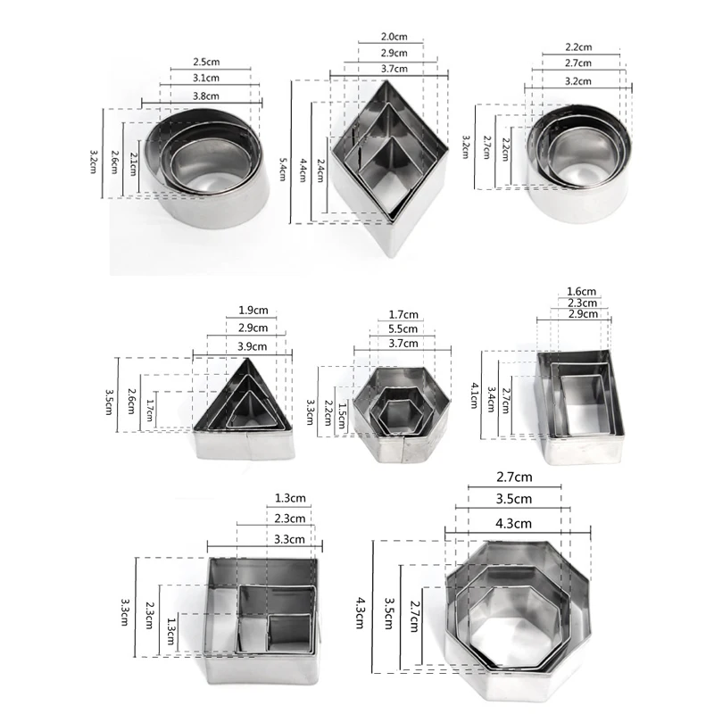 Geometria noża do gliny okrągła kwadratowa forma do cięcia ze stali nierdzewnej ceramika ceramiczna projektant narzędzi DIY rzemiosło polimerowe