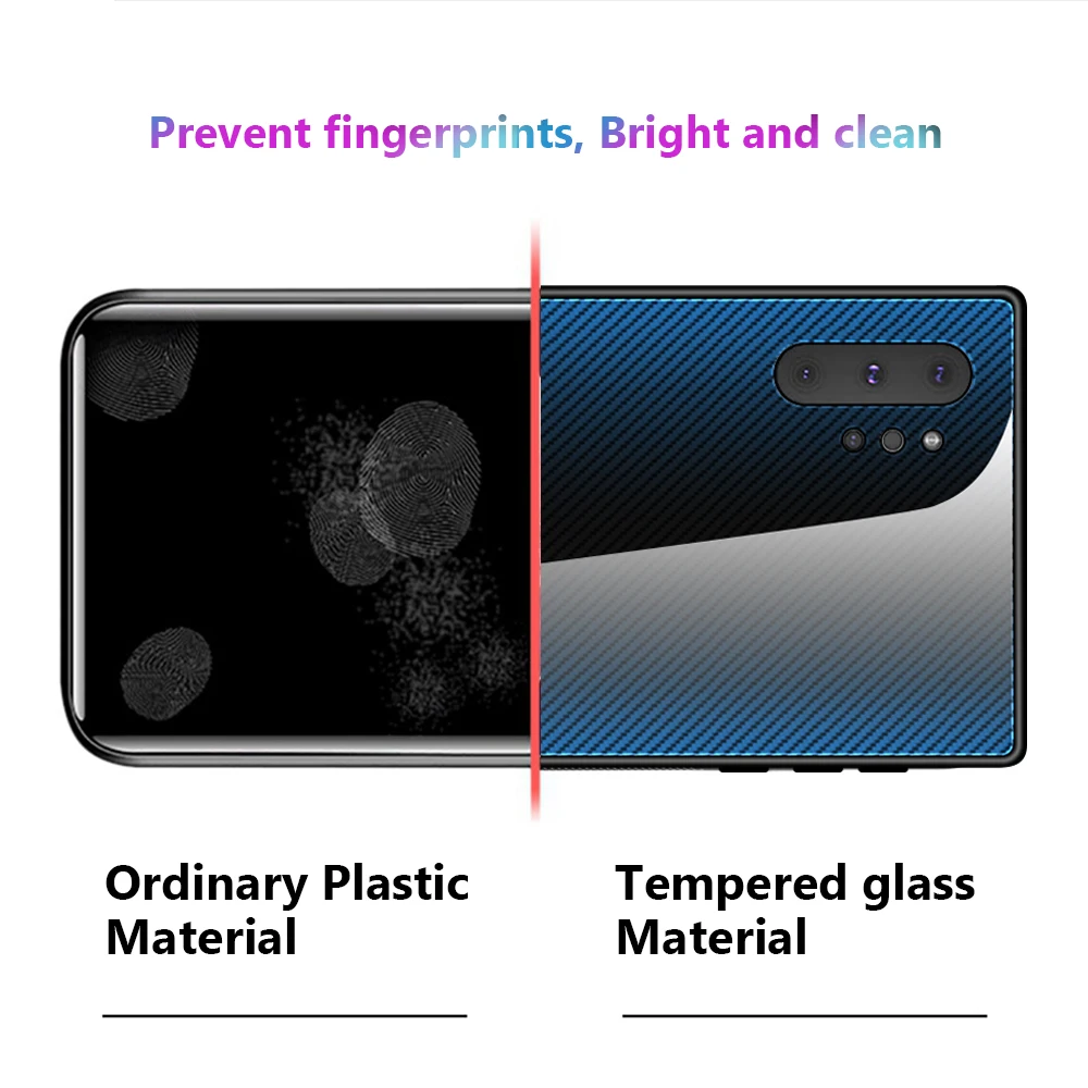 For Samsung Galaxy 10 Case Luxury Hard Tempered glass Gradient protective back cover case for samsung note 10 plus note10 pro