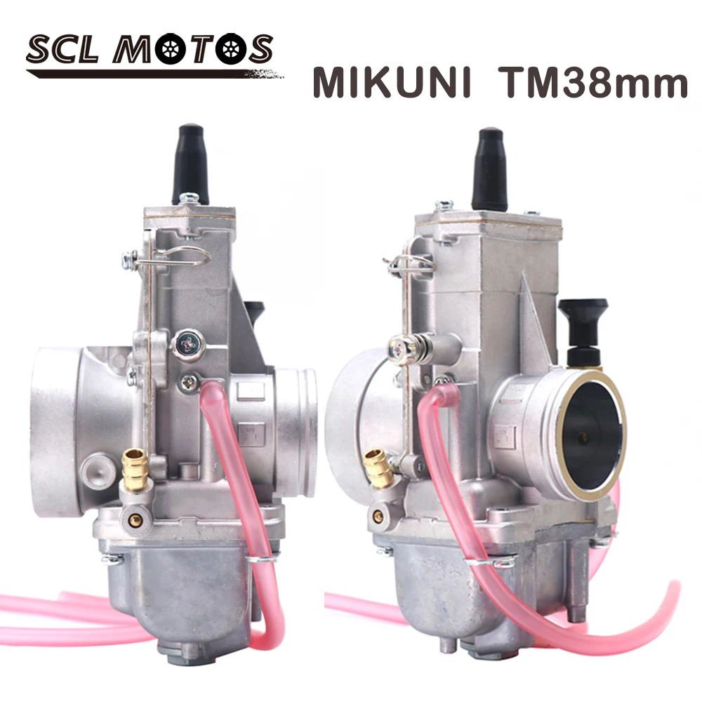 SCL MOTOS 38mm Motorcycle Carburetor Carburador Mikuni Flat Slide Carb For YAMAHA HONDA CR250 KAWASAKI ATV Motorbike Racing