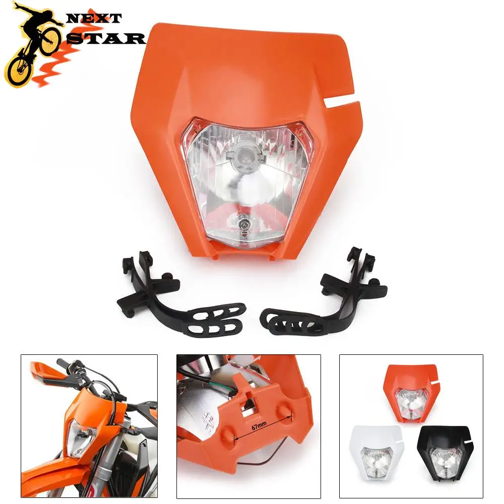 S2 Head Light Headlight Headlamp Lamp For KTM EXC XCF SX SXF XC XCF SMR CR YZF DRZ Supermoto 125 150 250 350 450 530 Motorcycle