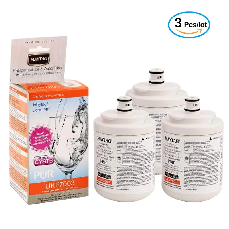 UKF7003 Refrigerator Water Filter, Compatible with Maytag UKF7003, UKF7002AXX, WF288, EDR7D1 3 Pack