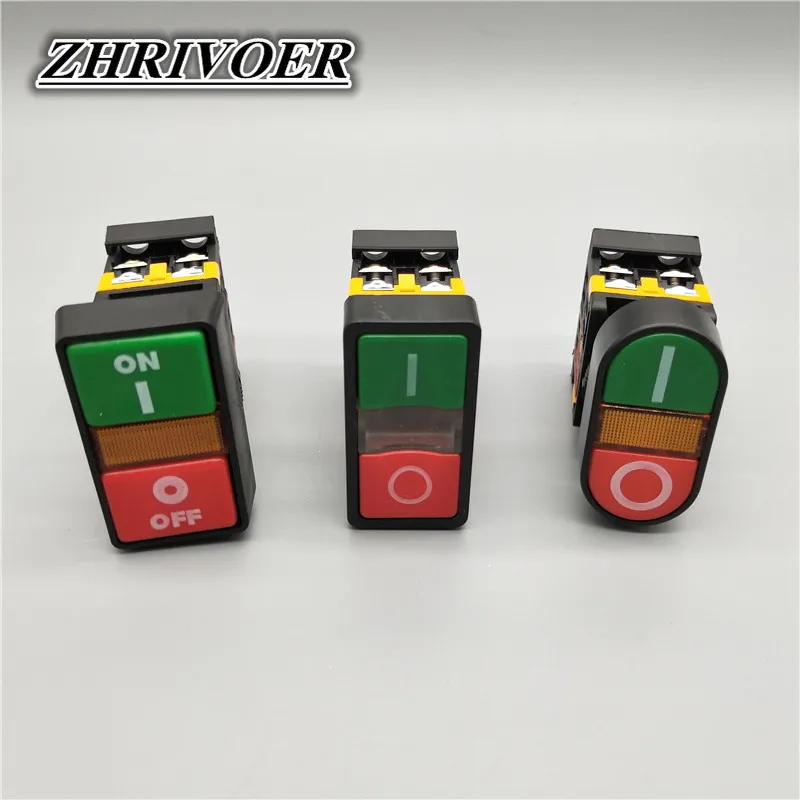 22 مللي متر/25 مللي متر/30 مللي متر على/OFF START إيقاف NO/NC APBB-22N/AS-22N/PPBB-30N حظة مزدوجة رئيس دفع زر التبديل مع ضوء 12V 24V 220V #3