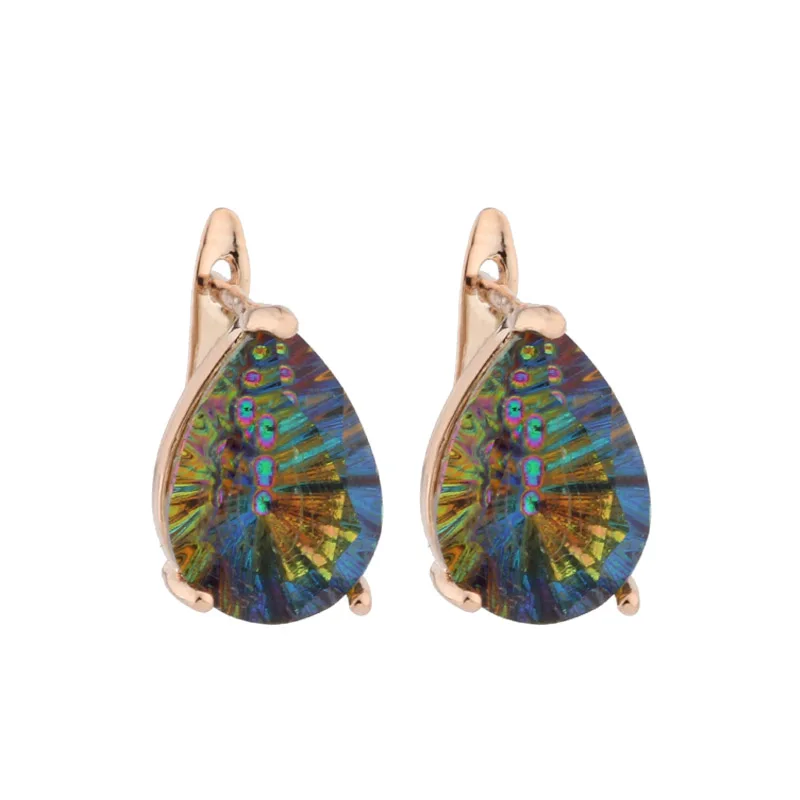 New Drop Earrings For Women 2022 Korean Style Water Natural Zircon Party Fashion Jewelry Dangle Earrings For Girl