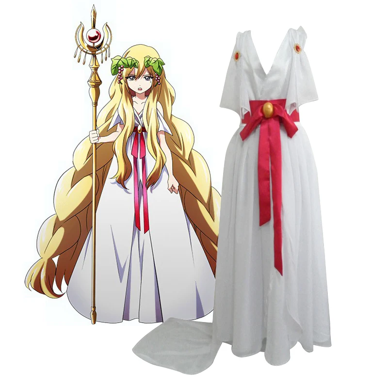 

Magi: The Labyrinth of Magic Reim Empire Great Priestess Magician Scheherazade Sacerdos Maxima Dress Anime Cosplay Costume A018