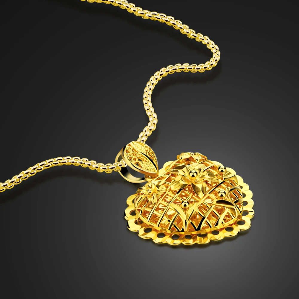 Fashion Elegant Hyperbole Big Heart Pendant Necklace Box Chain Women 925 Sterling Silver Jewelry Valentine's Day Christmas Gift