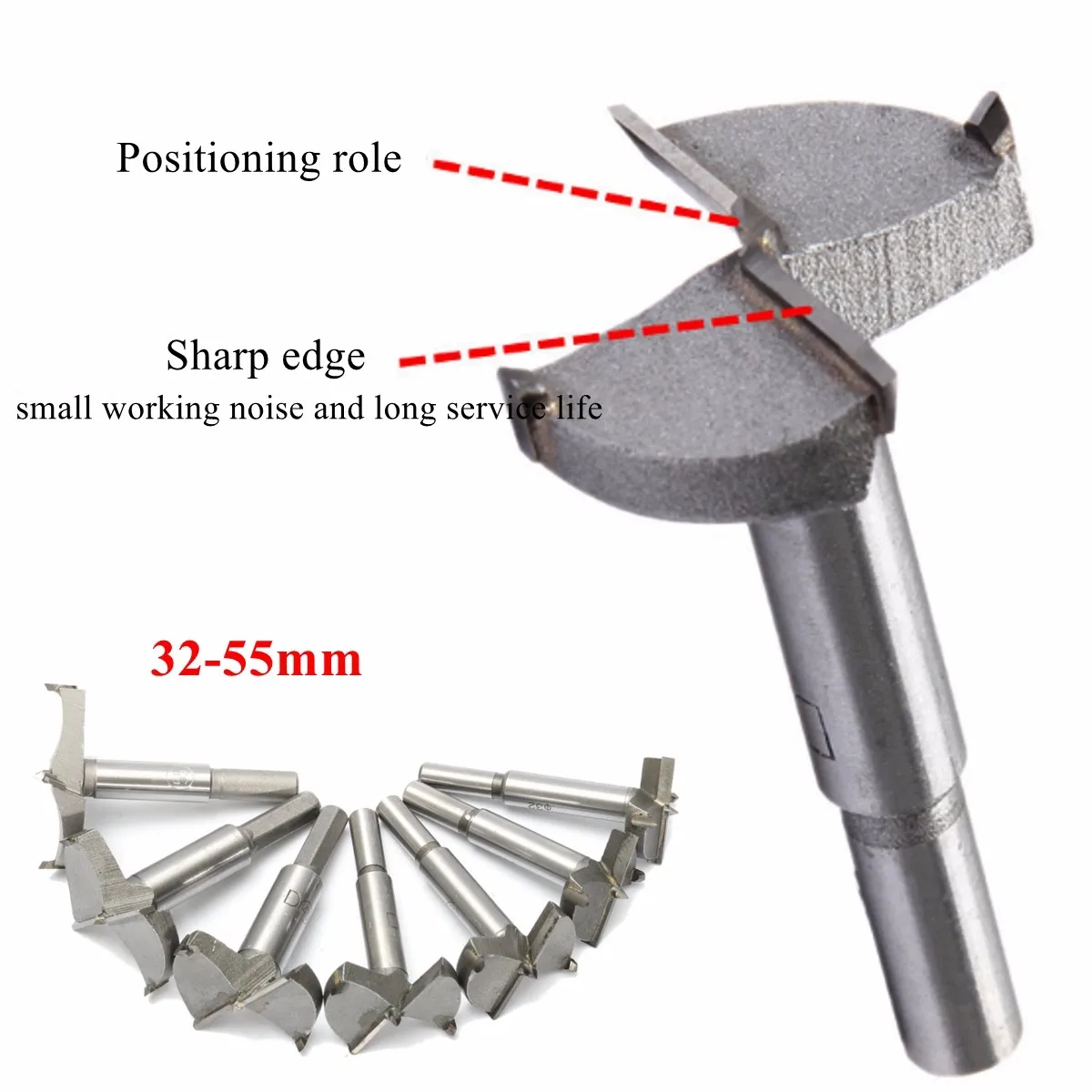 Broca forstner 32-55mm para perfuração de processamento de madeira