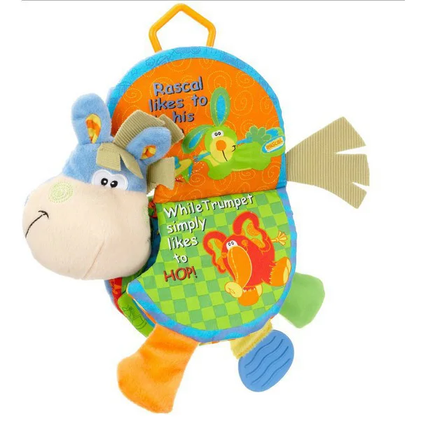 Hochets pour bébés de 0 à 12 mois, jouets de livre de gril TeWindsor, animaux mignons Matkey, apprentissage des tout-petits, éducation précoce, cheval, cadeau de Noël