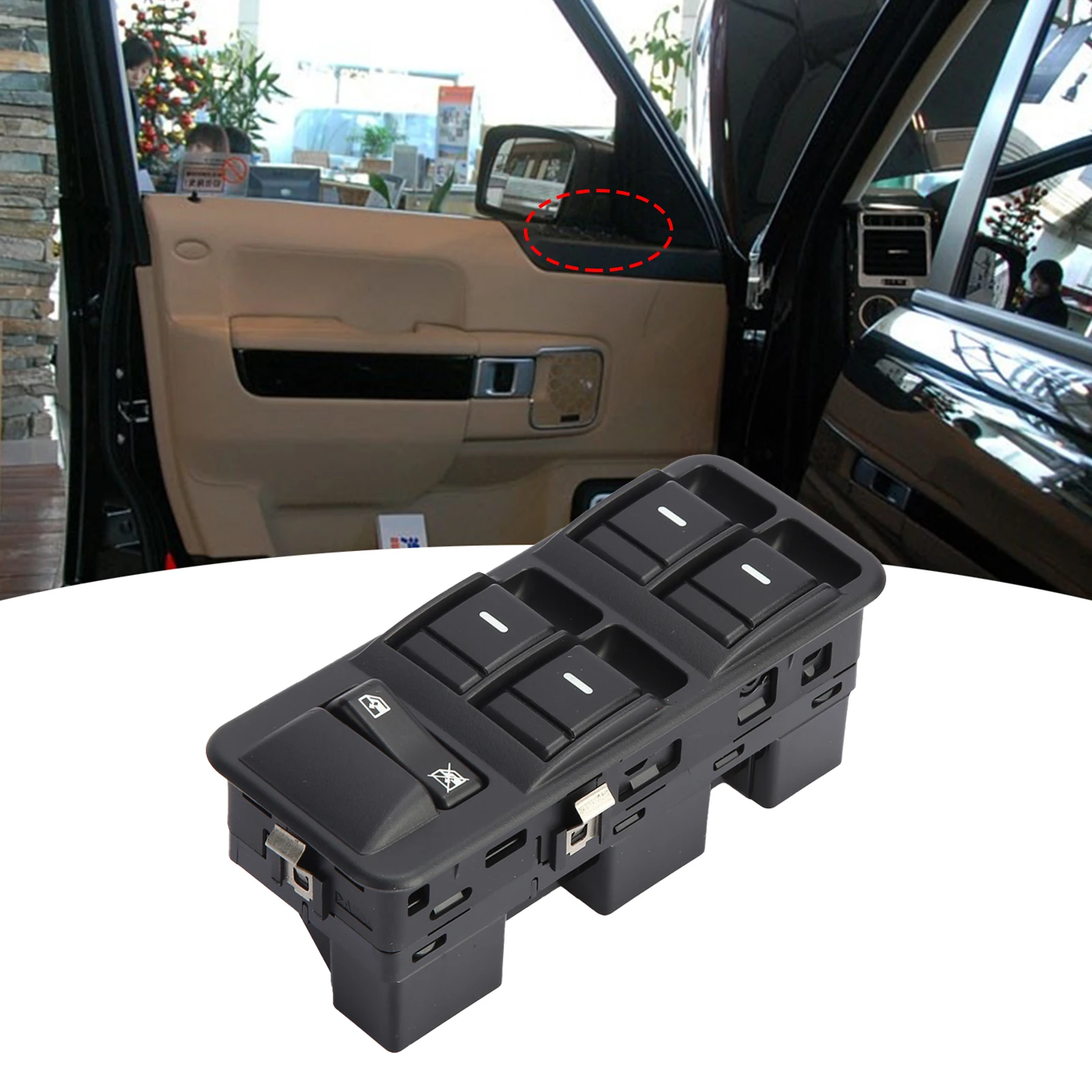 

Window Lifter Switch Driver Door Electric Glass Lift Controller YUD501570PVJ for Range Rover Sport 2007 2008 2009