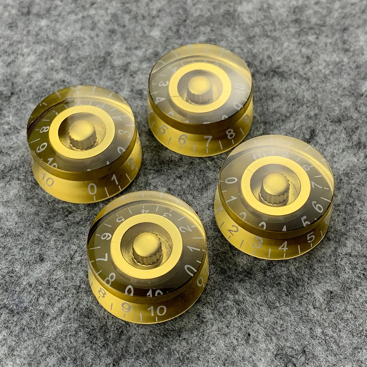 FLEOR 4pcs Volume Tone Knobs Electric Guitar Knobs Buttons Gold for LP Style Guitar Parts