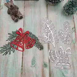 Christmas Pine branches Bells metal cutting die scrapbook Embossing die cutting manual album card cover materials DIY handmade