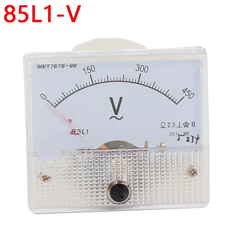 

85L1-V AC Voltmeter 10V 15V 20V 30V 50V 100V 150V 250V 300V 450V 500V Pointer Voltmeter 56 * 64mm 380V 220V Installat