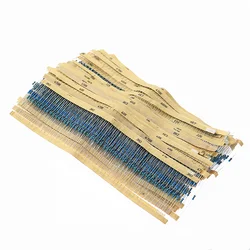 2500Pcs 1% 1/4W 0.25W Metal Film Resistor 50 Values Assortment Kit set 1Ω~10MΩ Range sample package