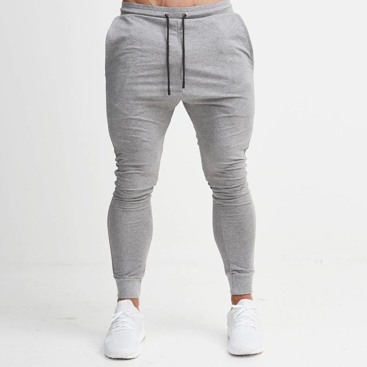 Calças de jogger magro masculino, calças de moletom atlético afilado para jogging exercício exercício ginásio treino