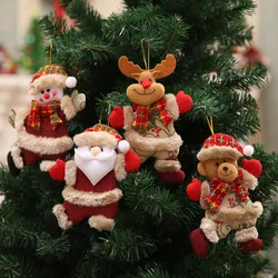 (1 piece) 18*13cmChristmas Tree Decorations New Year Holiday Santa Claus Ornaments Snowman Elk Christmas Tree Pendant
