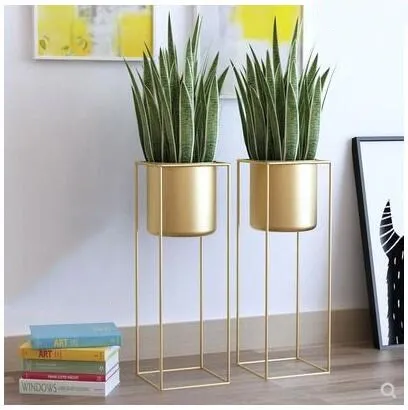 Nordic florist flower shelf bedroom living room floor to the floor flower shelf corner balcony contracted green plant pot