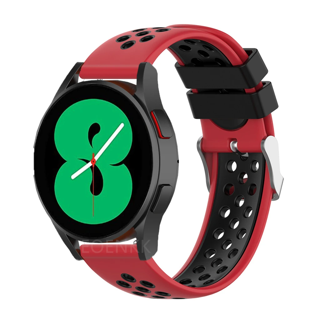 20mm Armband Silikon Strap Für Samsung Galaxy Uhr 4 Klassische 46mm 42mm / Galaxy Uhr 4 44mm 40mm Sport Handgelenk Band Armband