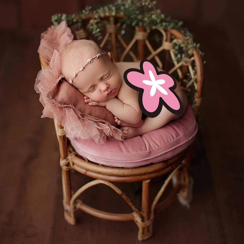 Vintage Baby Rattan Chair Newborn Photography Props Infant Poses Photography Prop Background Props Baby Photography Accessories