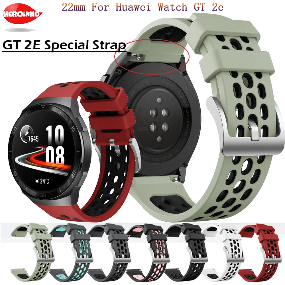 22mm Soft Silicone Watchbands Bands For HUAWEI WATCH GT 2e GT2e Smartwatch Wrist Strap for Huawei Watch GT2 Replacement Bracelet