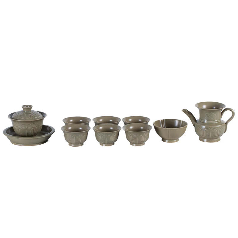 |Tea set household the kiln celadon high-grade Chinese kung fu tea tea ware ceramics tureen cups gift boxes