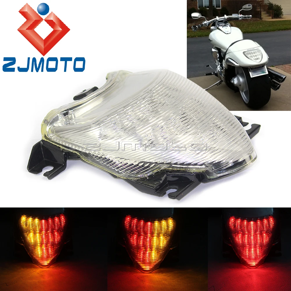 Motorcycle Integrated LED Tail Light Turn Signals Stop Lamp For Suzuki Boulevard M109R 2006-2015 VZR1800 M1800R Brake Taillight