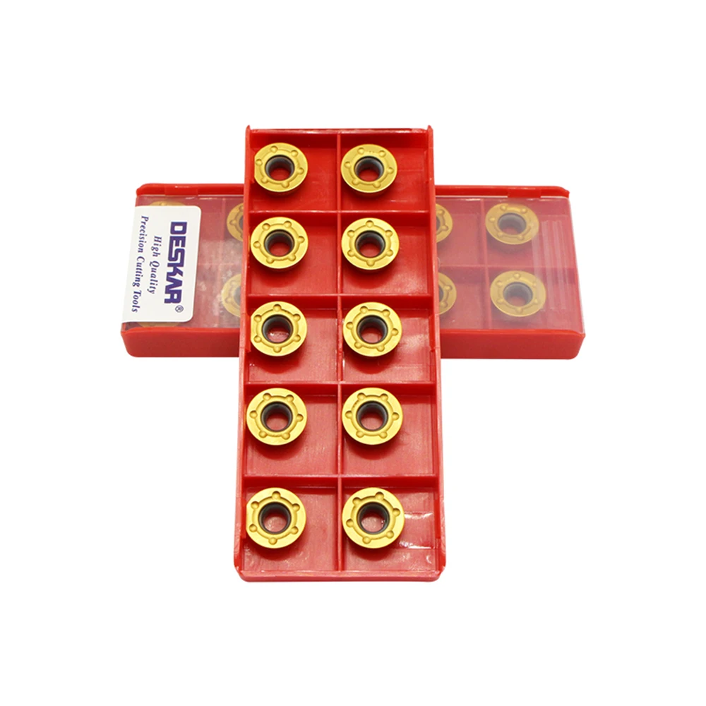 DESKAR 100% الأصلي RDMT1204MO-MQ LF6028 الفولاذ المقاوم للصدأ طحن إدراج التعميم كربيد إدراج طائرة طحن اللوح