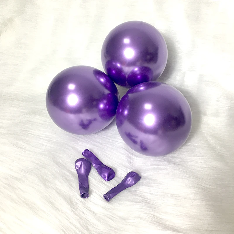 50 قطعة 10 بوصة بالون معدني الزفاف بالونات اللاتكس سميكة الكروم لامع الألوان الهيليوم كرات الهواء Globos حفلة عيد ميلاد ديكور