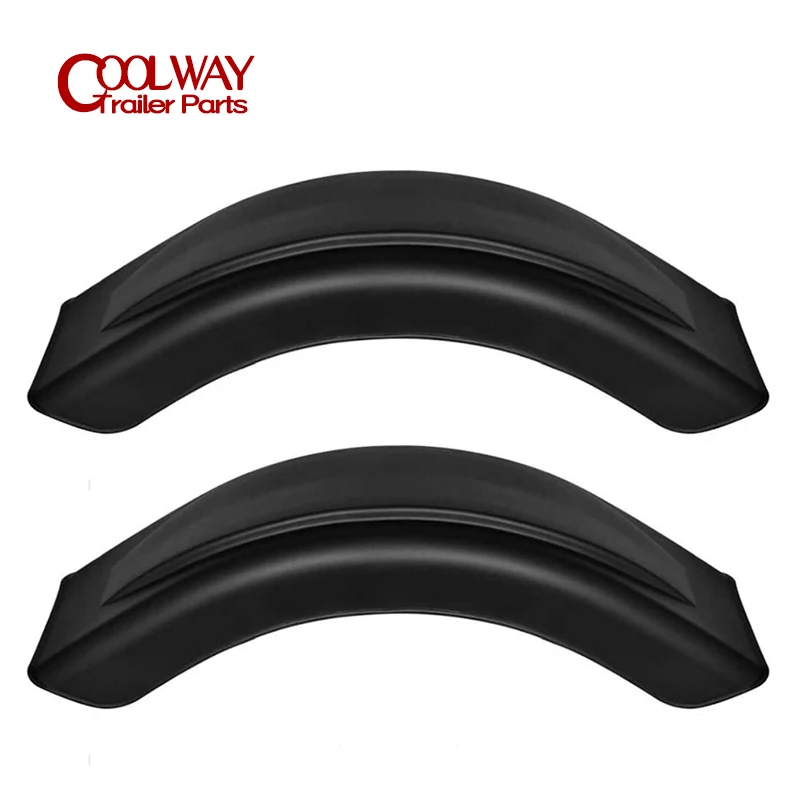 2PCS High-Density ABS Axle Trailer Fender Black Mudguard RV Parts Car Camper Accessories Caravan Components