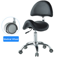 Comfortable Adjustable Saddle Stool Seat Ergonomic Medical Office Saddle Chair Cosmetic technician dentist Rolling Swivel Chair