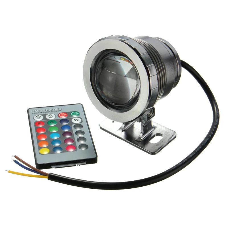 12V 10W/20W RGB lumière LED fontaine piscine étang projecteur sous-marin étanche lampe de nuit en plein air jardin fête décoration + télécommande