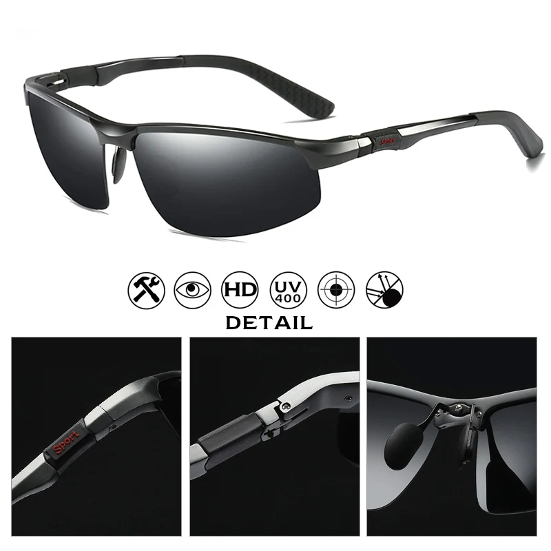 Top Quality Aluminum Magnesium Men Polarized Sunglasses Outdoor Goggles Sport Sun Glasses Driving Oculos gafas de sol hombre