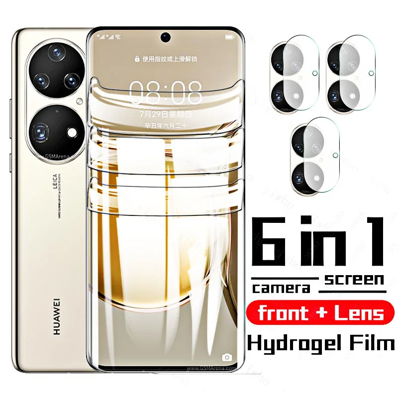 full cover for huawei p50 pro hydrogel film front back screen protector film camera glass for huawey huawei p50 p 50 pro 50pro