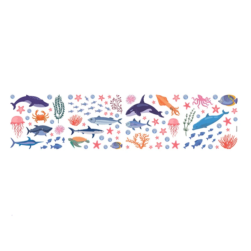 Sea World Peel En Stick Muurstickers Fishes & Zee Planten Pvc Stickers Cartoon Thuis Window Wall Art Voor Nursery badkamer Gdeals