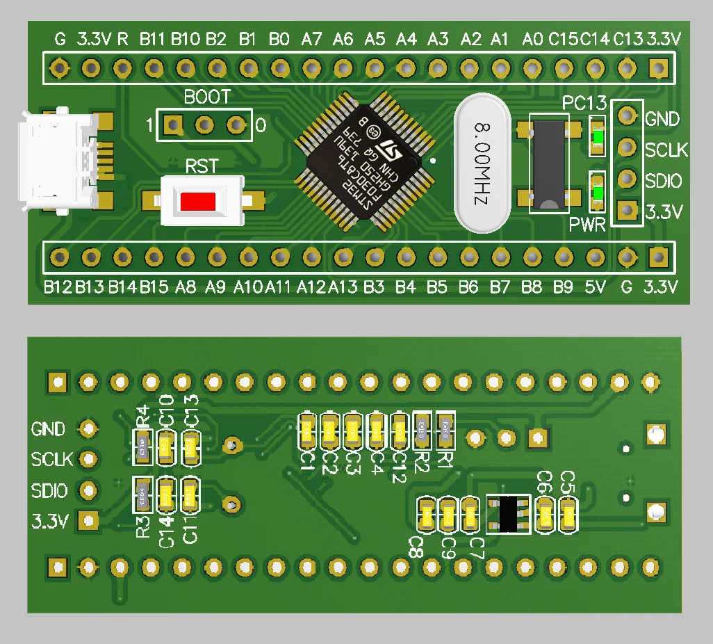 Stm32f030c8t6 Core Board Stm32f030 Minimum System Arm Development Board Cortex-M0