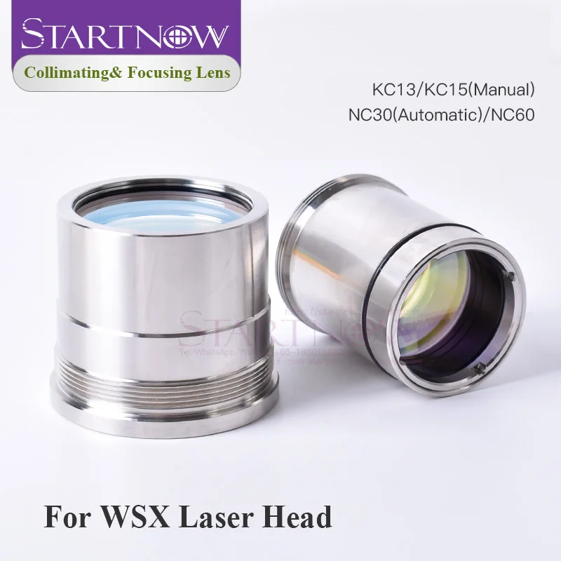 WSX Fiber Laser Focusing Lens KC13/15 NC30 NC60 4-8KW Cutting Head Collimator D30 37 F100 150 Laser Collimating Lens With Holder