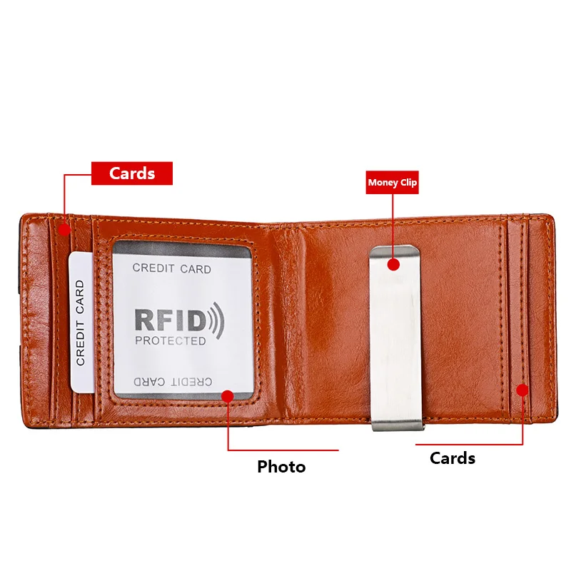 RFID Kreditkarte Halter Carbon Brieftasche Männer Metall Geld-Clip Brieftaschen 2 in1 Mens Card Bargeld Banknote Inhaber Junge ID Karteninhaber